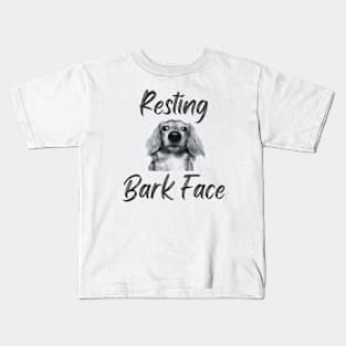 Resting Bark Face Dachshund Kids T-Shirt